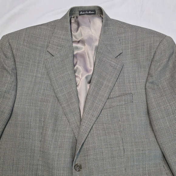 Izod Other - 100% Wool IZOD Mens 44S Gray Houndstooth Blazer Sport Coat Classic 2 Button suit